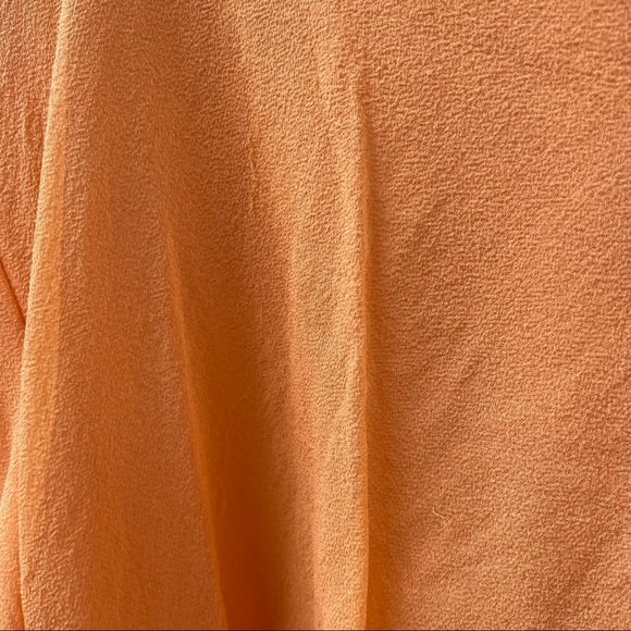 Vintage Creamsicle 100% Silk Crepe Top Y2K - Picture 3 of 11